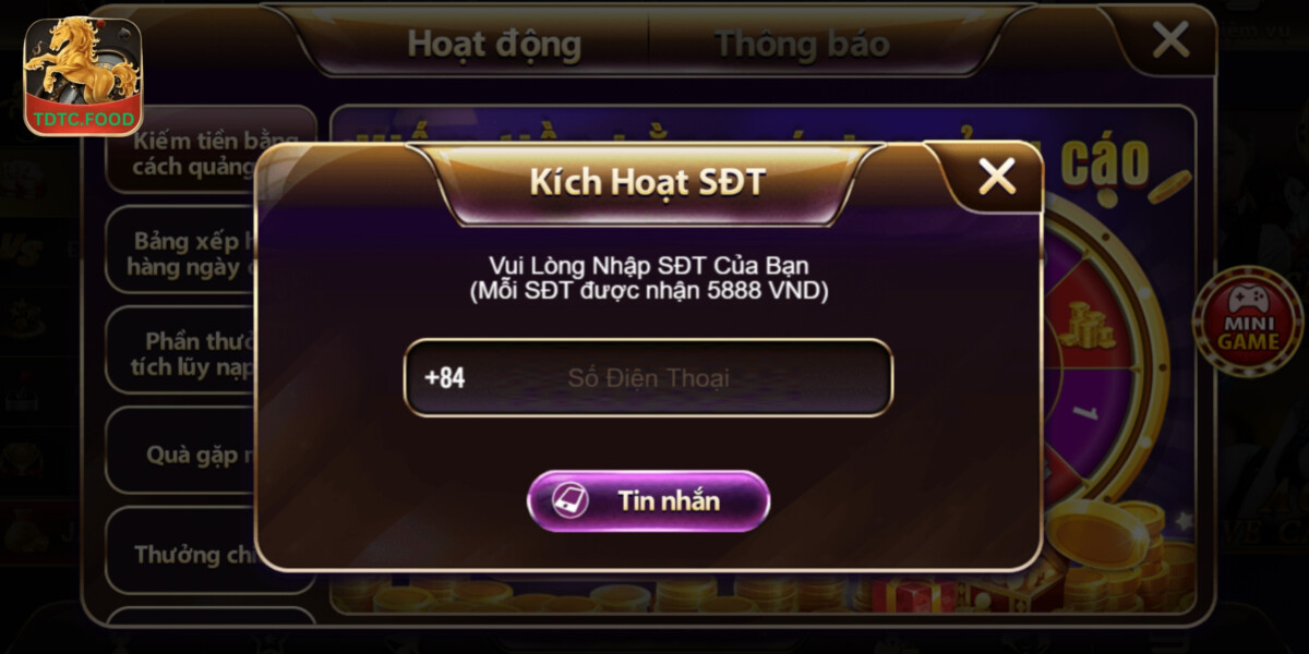 Lấy lại mật khẩu bằng mã xác minh gửi về điện thoại